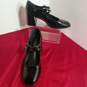 Dream Pairs Shiny Black Mary Jane Heels
